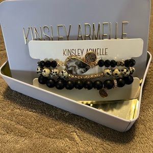 Kinsley Armelle fashion jewelry black and gold